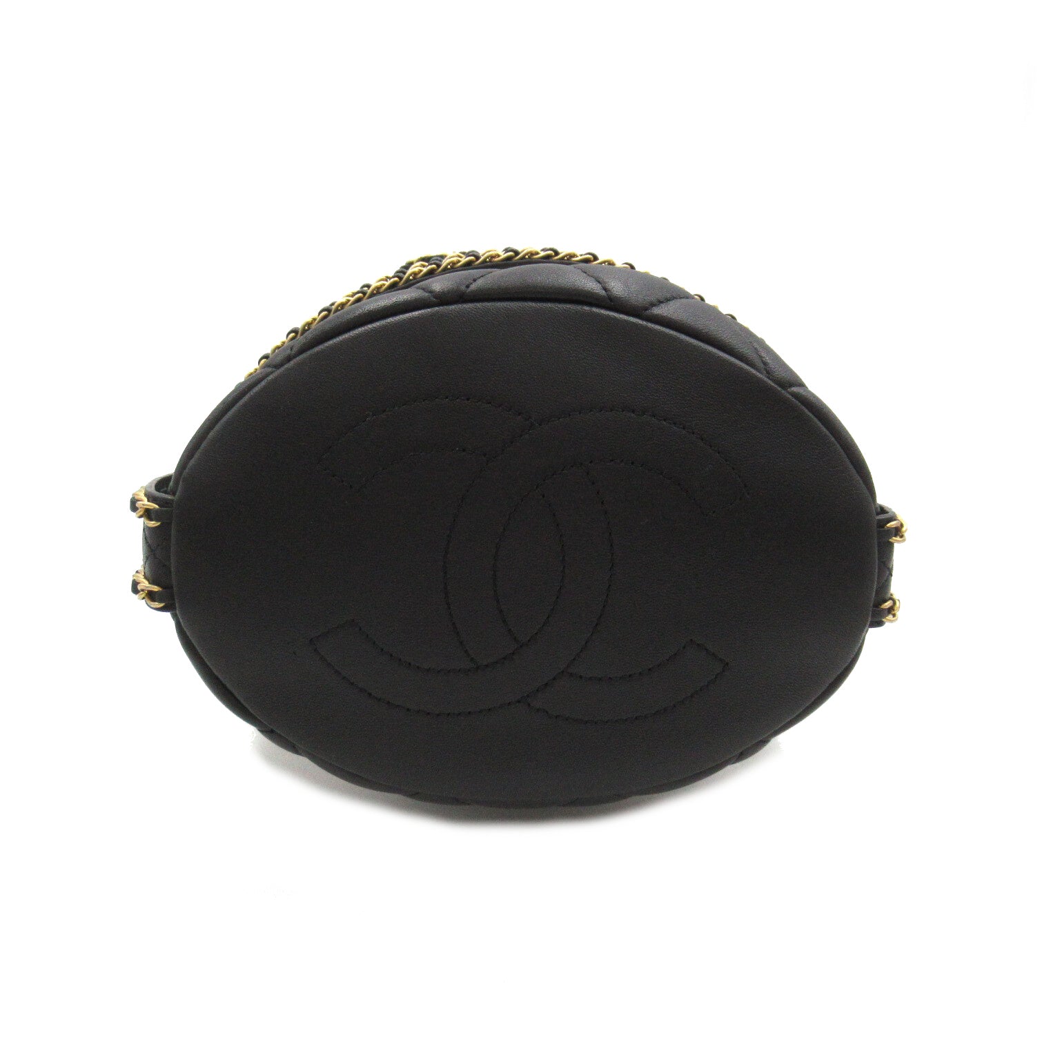 Chanel Quilted Leather Drawsting Crossbody Bag Leather Crossbody Bag AS2252 in Great Condition