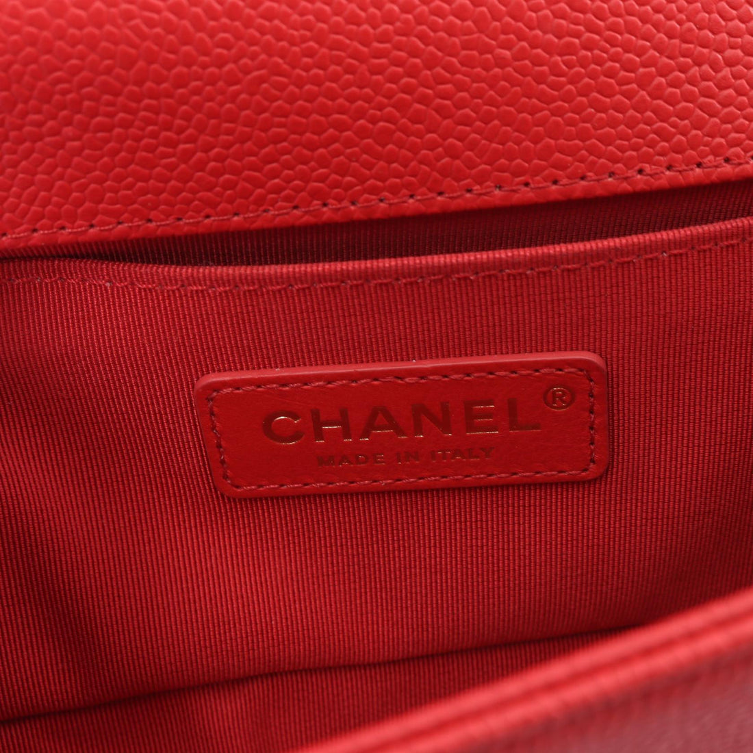 Chanel Boy Small Shoulder Bag Caviar Skin Red