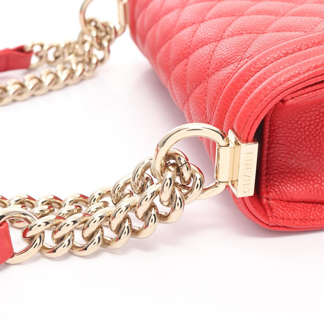 Chanel Boy Small Shoulder Bag Caviar Skin Red