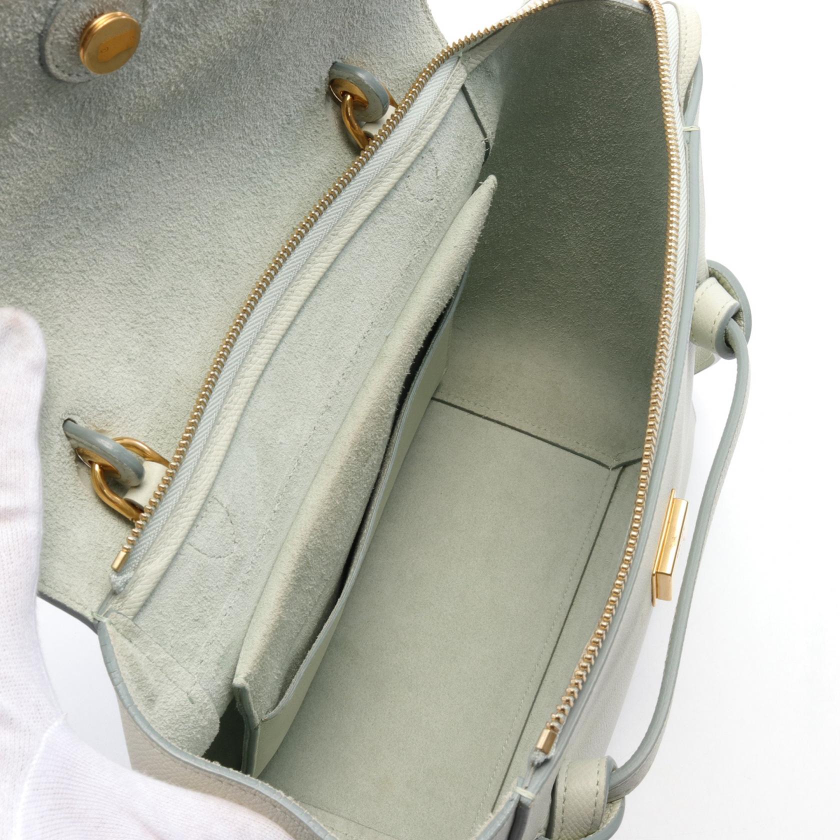 Celine Leather Belt Bag Micro Handbag Green