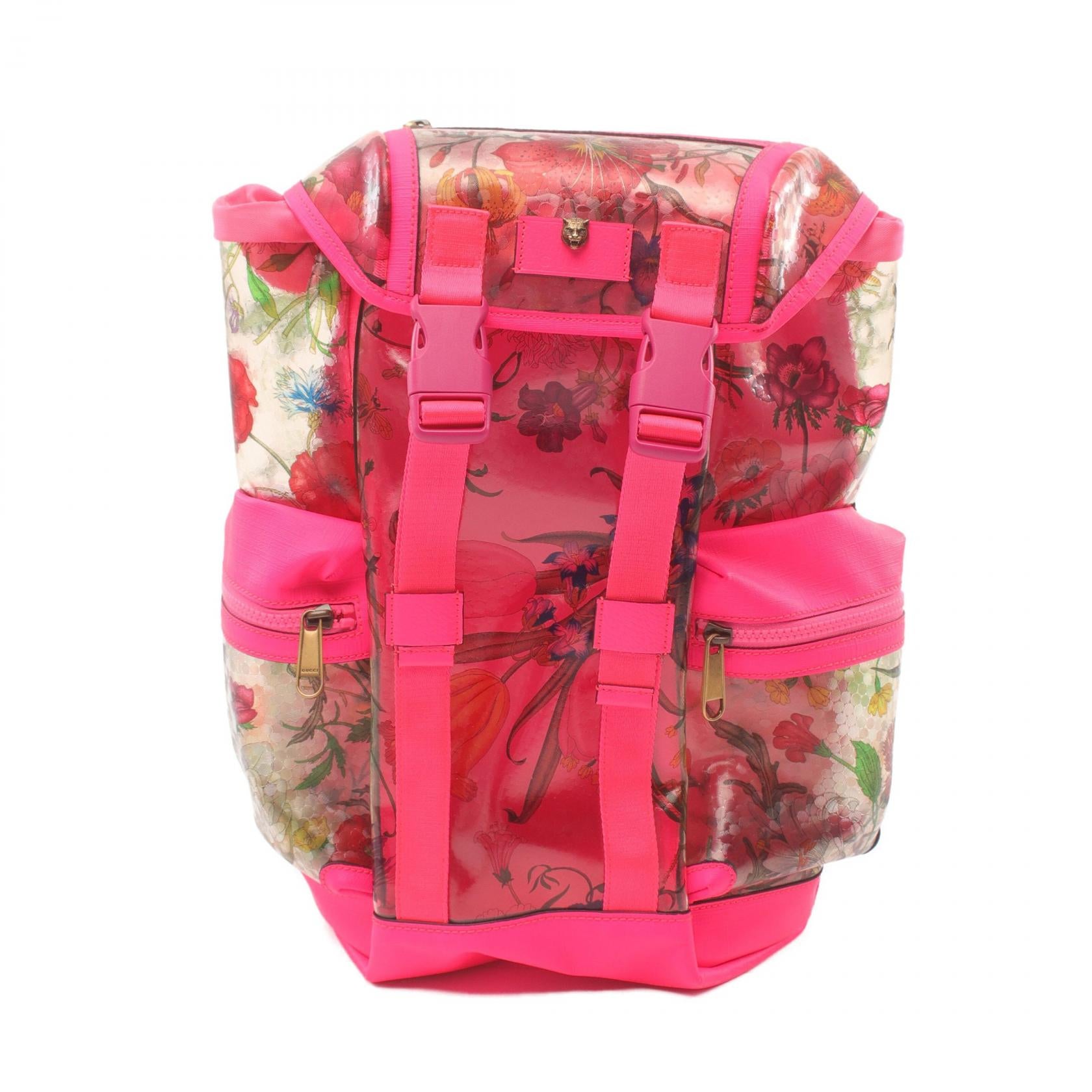 Gucci Flora Rucksack Backpack Plastic Backpack 555549 in Excellent Condition