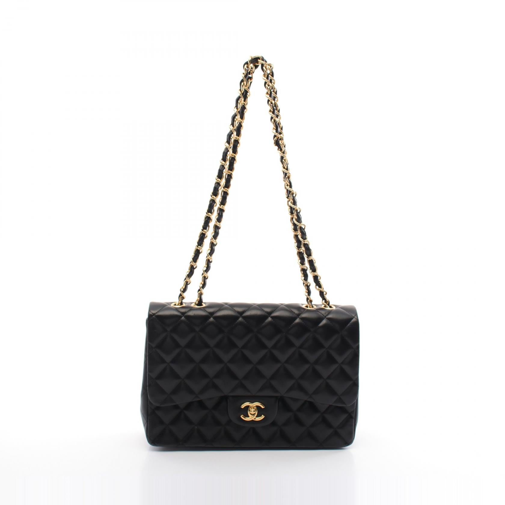 Chanel Lambskin Large Flap Shoulder Bag A58600