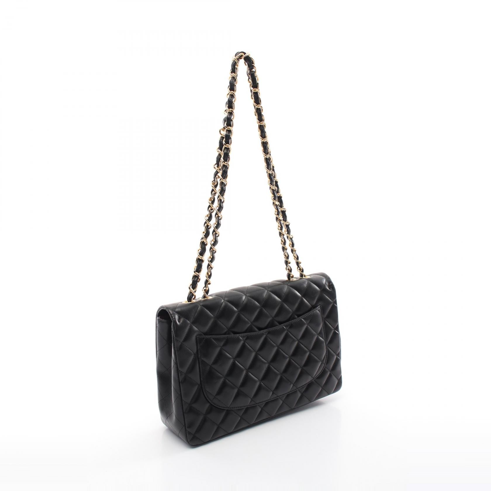 Chanel Lambskin Large Flap Shoulder Bag A58600