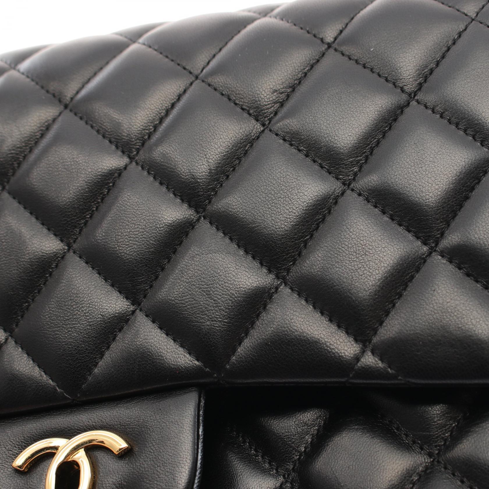 Chanel Lambskin Large Flap Shoulder Bag A58600