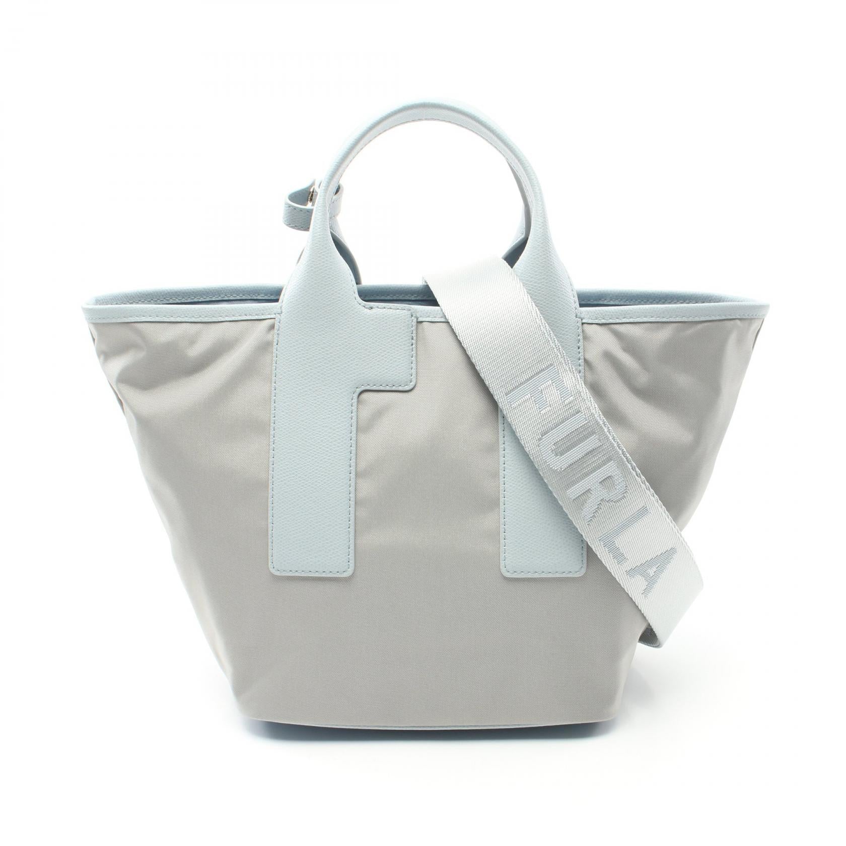 Furla Piuma M Leather Nylon Handbag