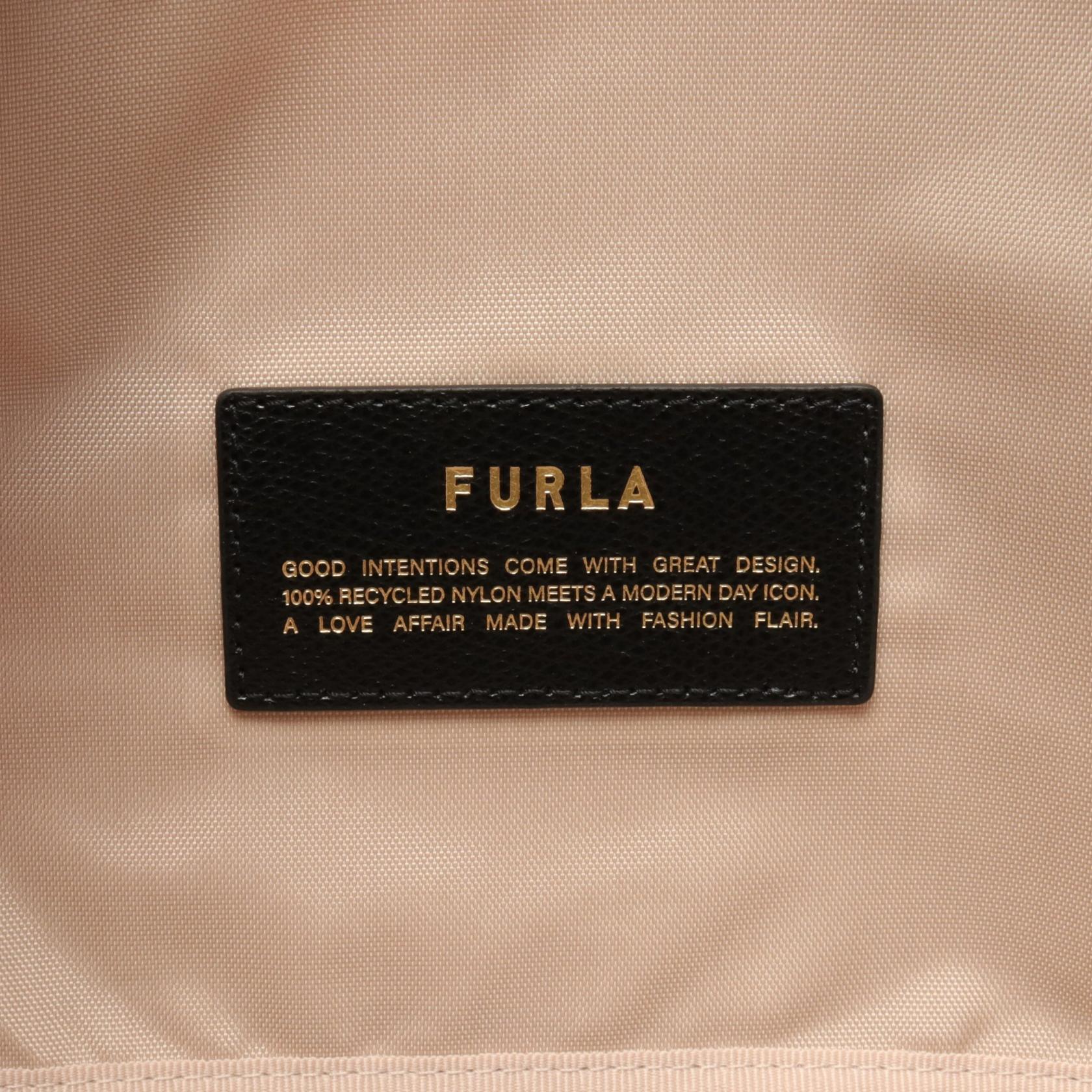 Furla Piuma L Nylon Leather Tote Bag