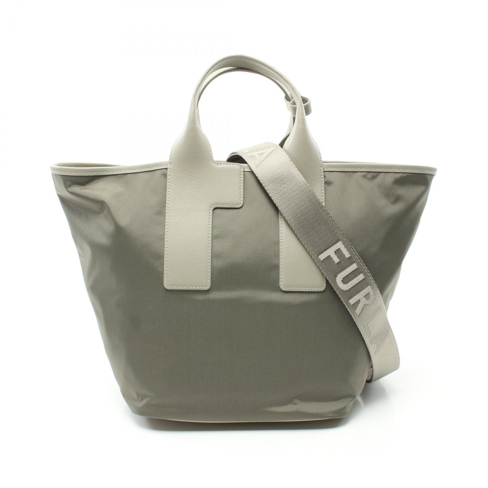 Furla Piuma L Tote Bag Leather Nylon