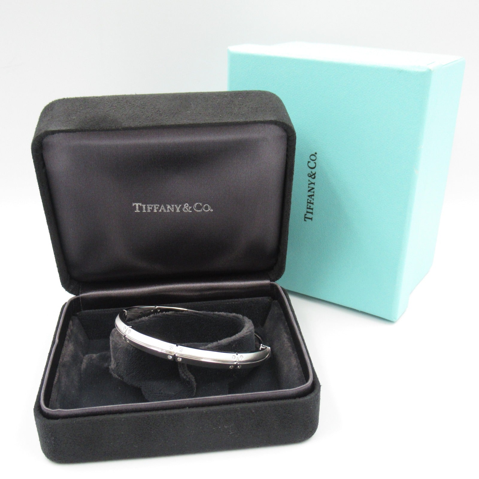 Tiffany & Co Diamond White Gold Bangle