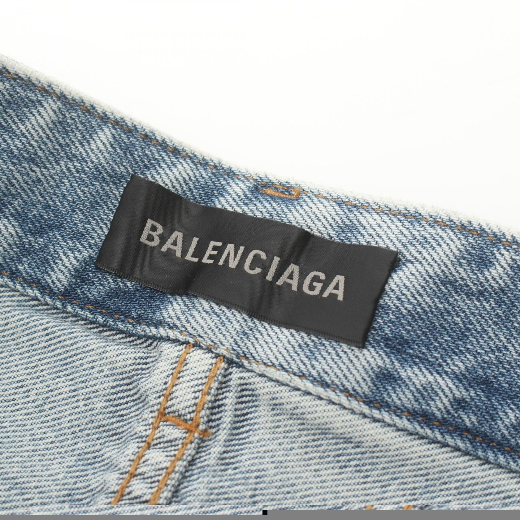 Balenciaga Cotton Skirt Blue