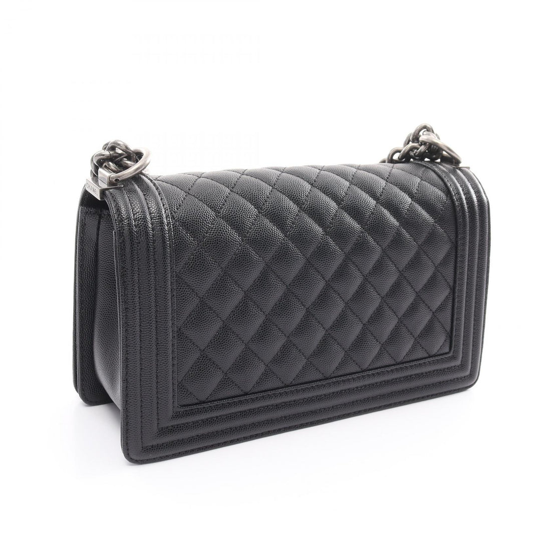 Chanel Boy Matelasse Shoulder Bag Black