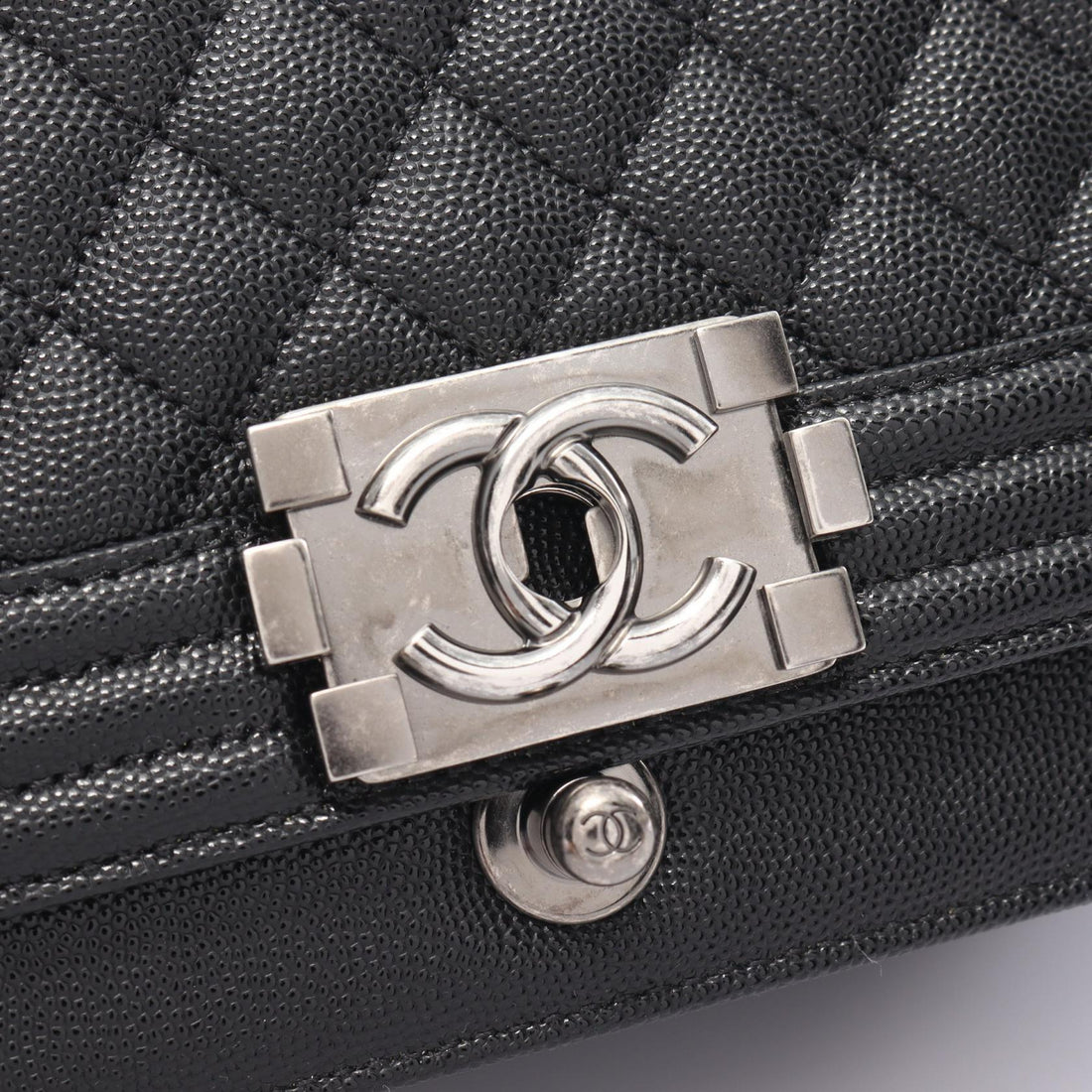 Chanel Boy Matelasse Shoulder Bag Black