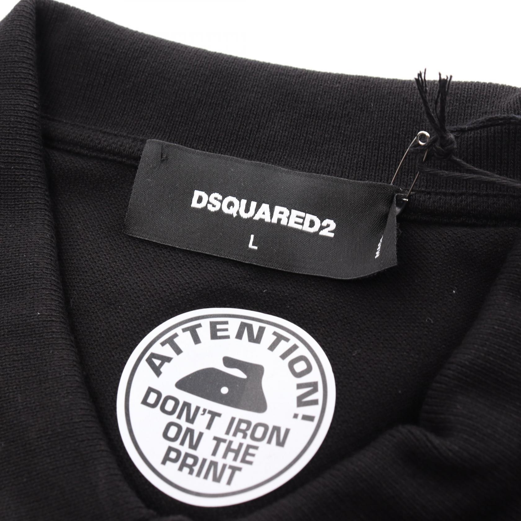 Dsquared2 Tennis Fit Polo Shirt Black