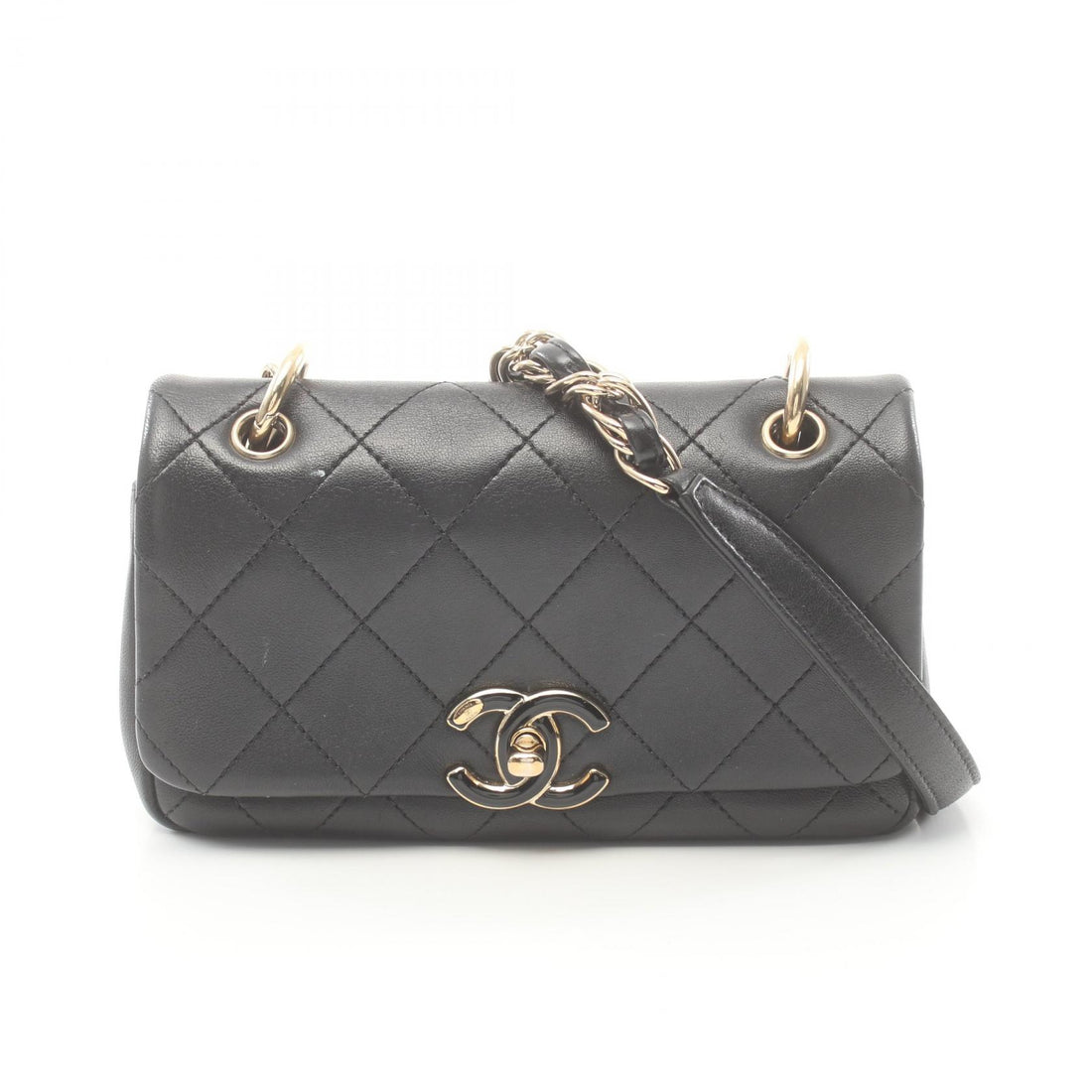 Chanel CC Quilted Leather Flap Bag Leather Shoulder Bag