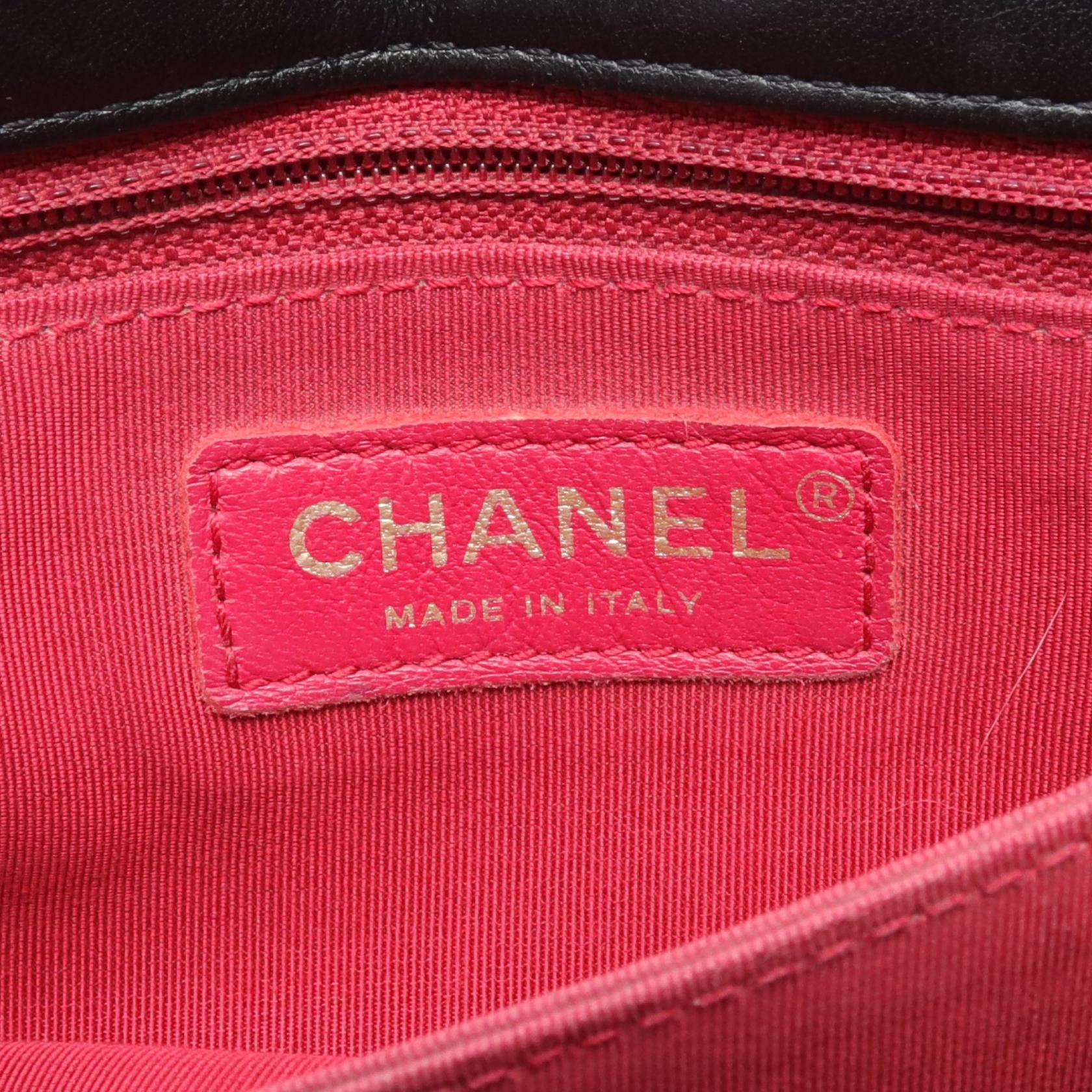 Chanel Leather Shoulder Bag Black