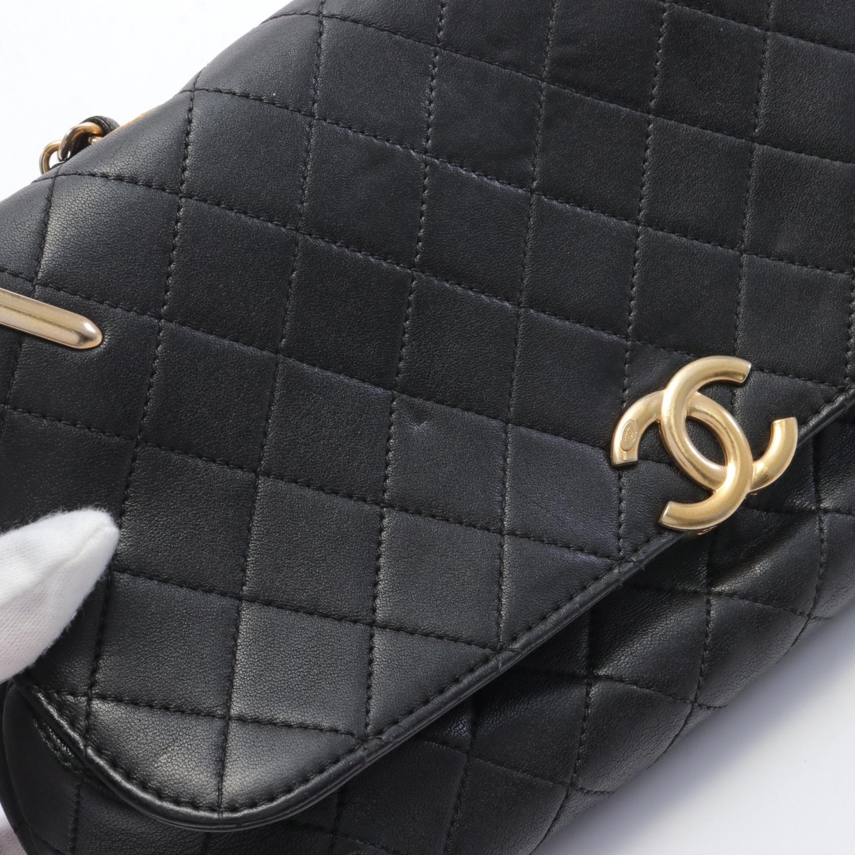 Chanel Leather Shoulder Bag Black