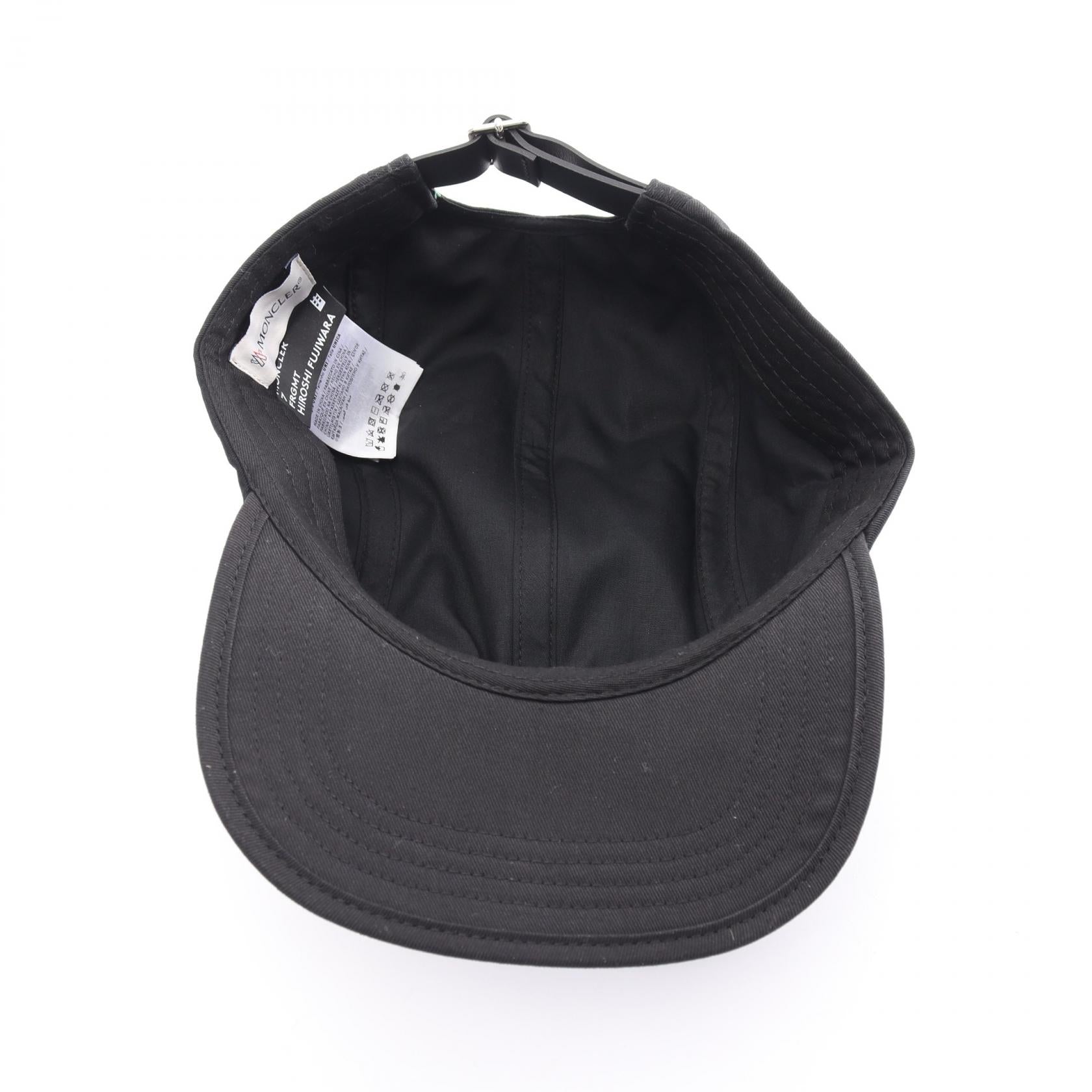 Moncler Cotton Baseball Cap Black