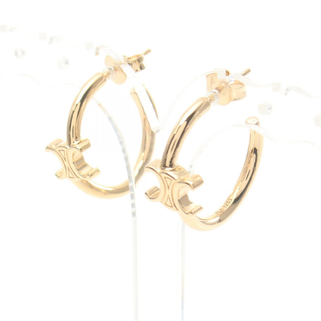 Celine Gold Plated Asymmetric Hoop Earrings