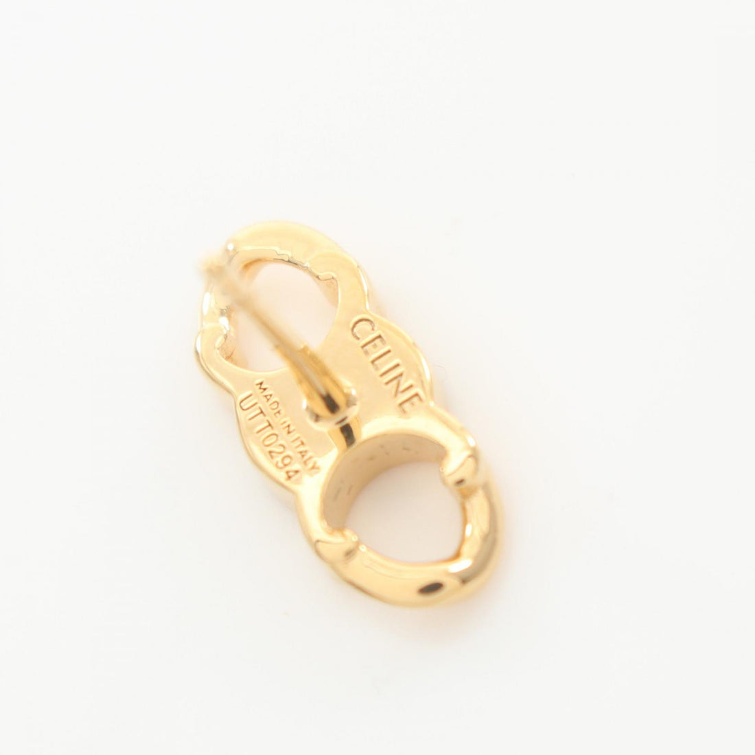 Celine Triomphe Stud Earrings Gold Plated