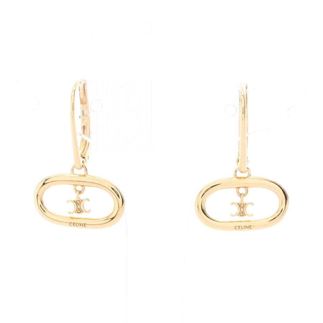 Celine Gold Plated Maillon Triomphe Earrings