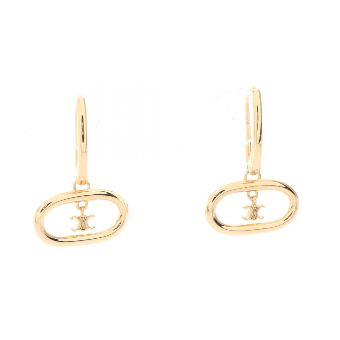 Celine Gold Plated Maillon Triomphe Earrings