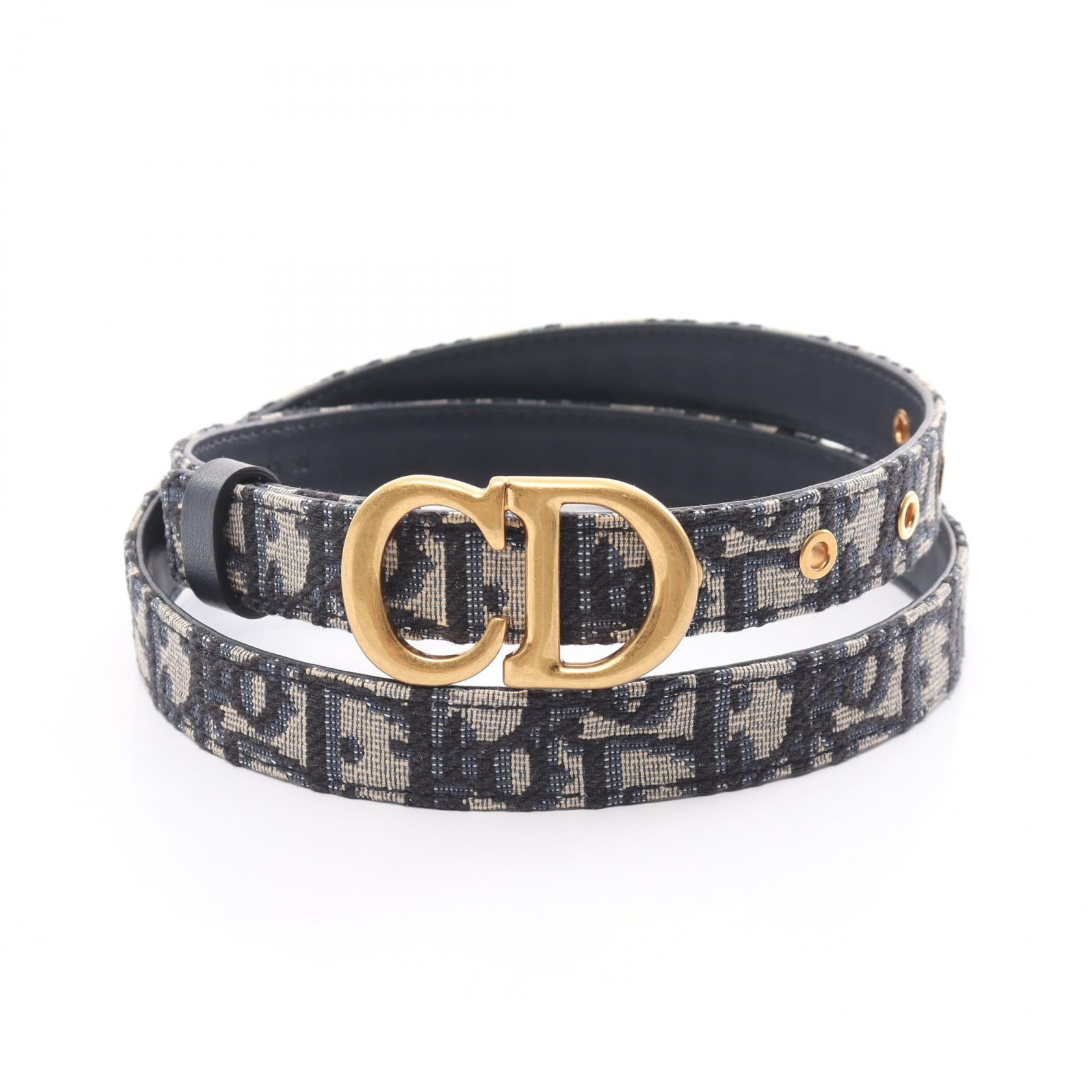 Dior Saddle Oblique Jacquard Belt Canvas Leather