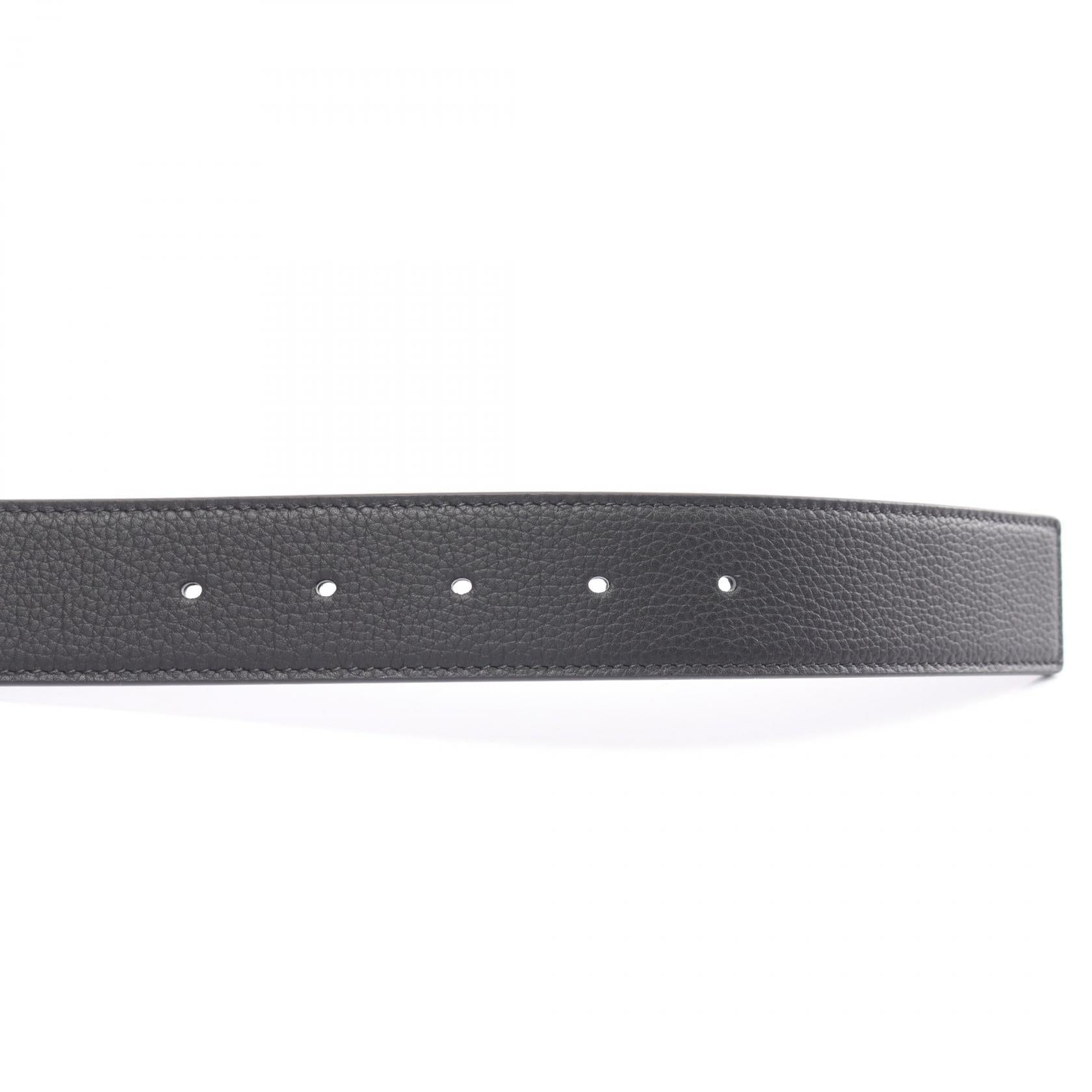 Dior Leather CD Logo Belt Black/Navy