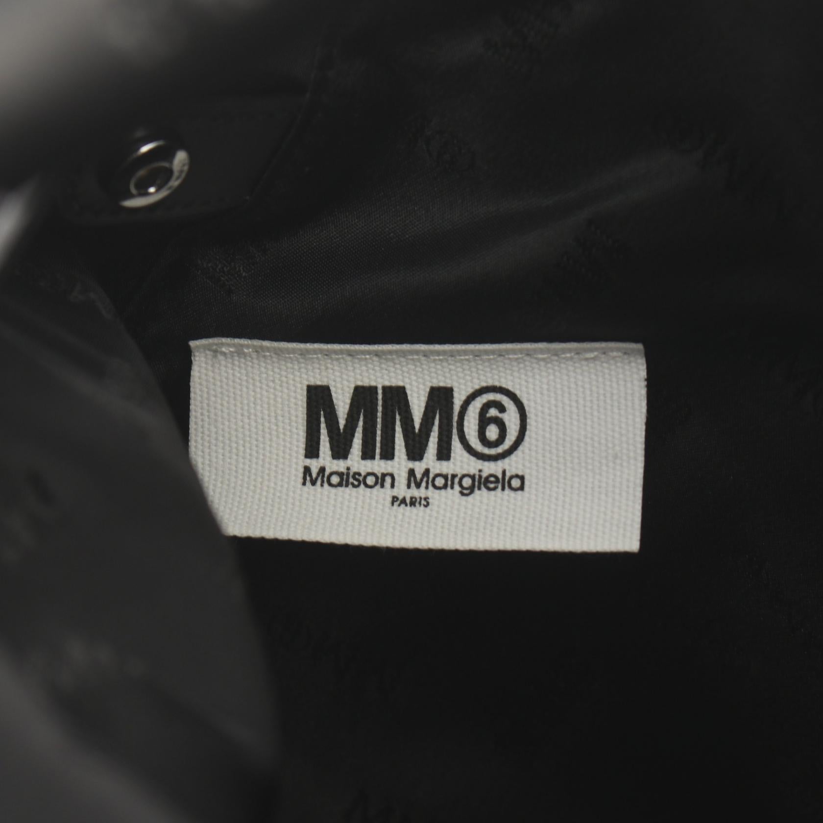 MM6 Japanese Tote Bag Leather Black