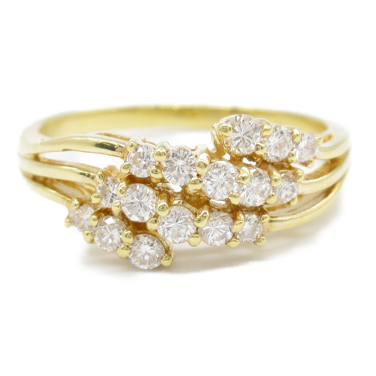 K18 Yellow Gold Diamond Ring Jewelry