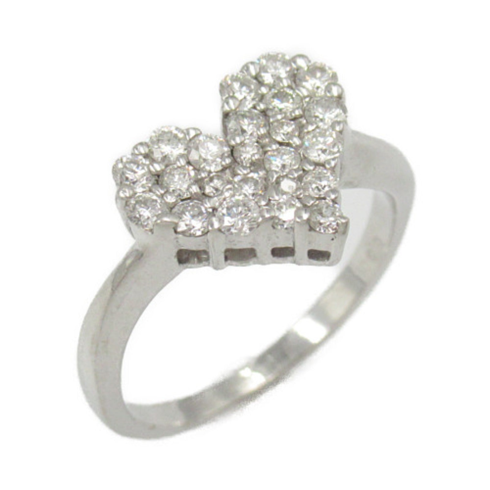 K18WG White Gold Diamond Ring Jewelry