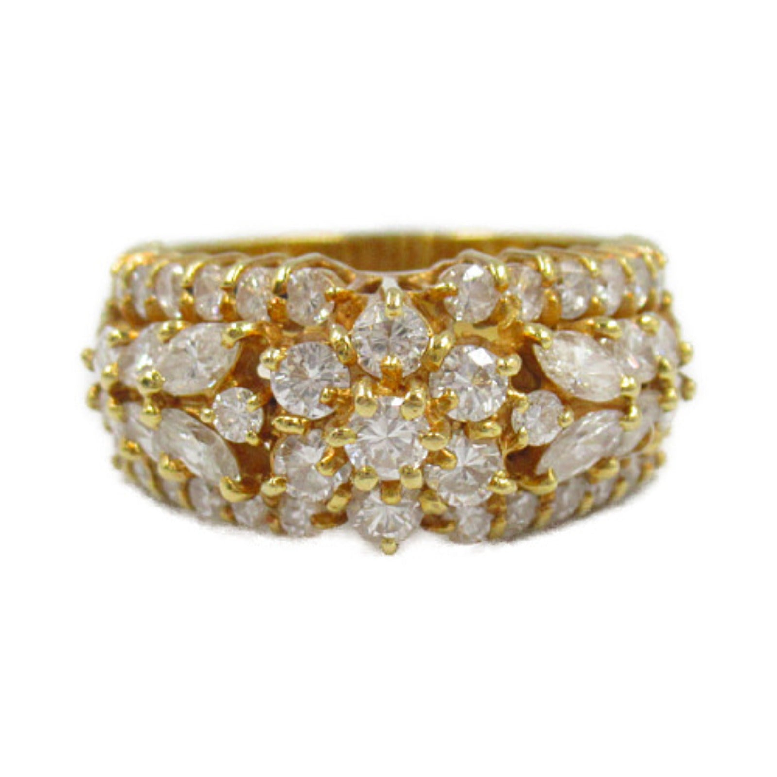 K18 Yellow Gold Diamond Ring Jewelry