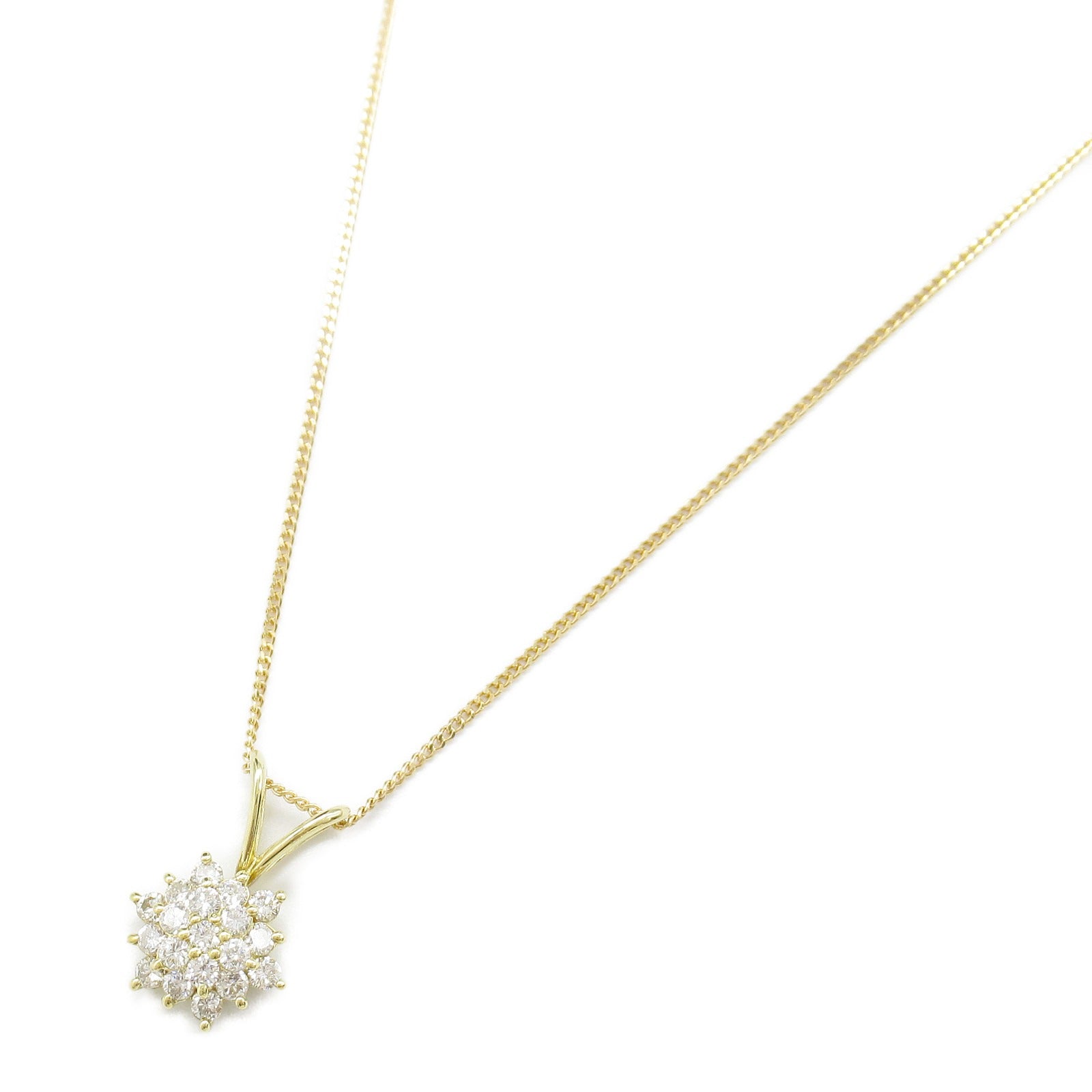 Diamond Necklace K18 Yellow Gold Jewelry