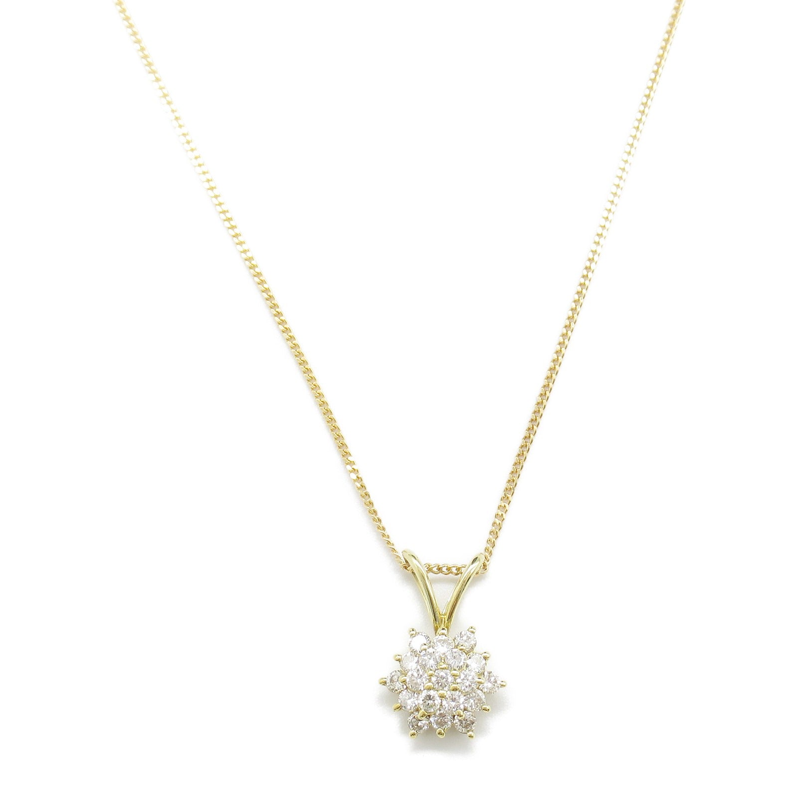 Diamond Necklace K18 Yellow Gold Jewelry