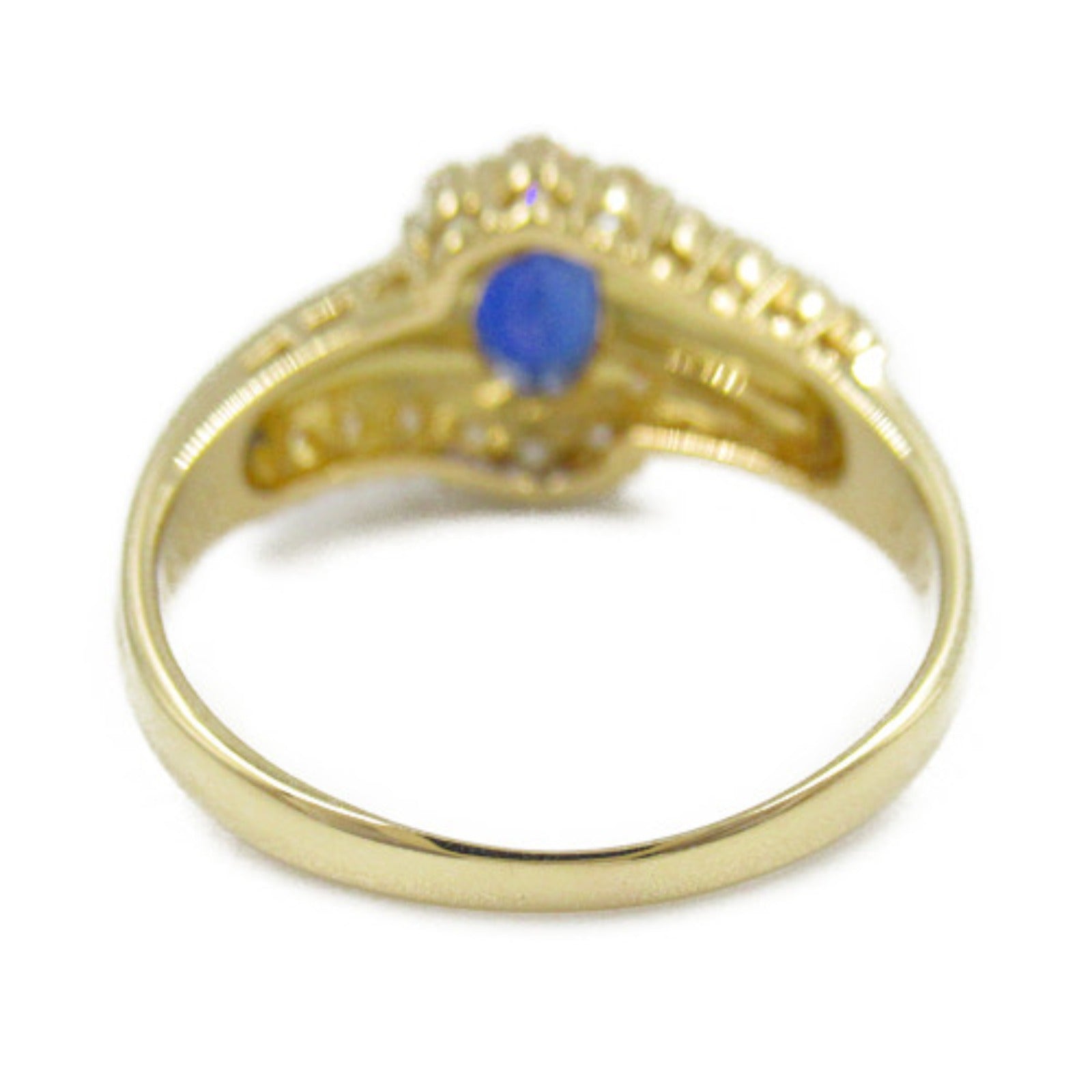 Sapphire Diamond Ring K18 Yellow Gold