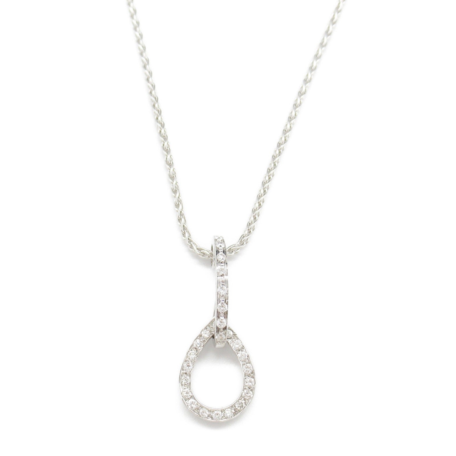 K18WG White Gold Diamond Necklace