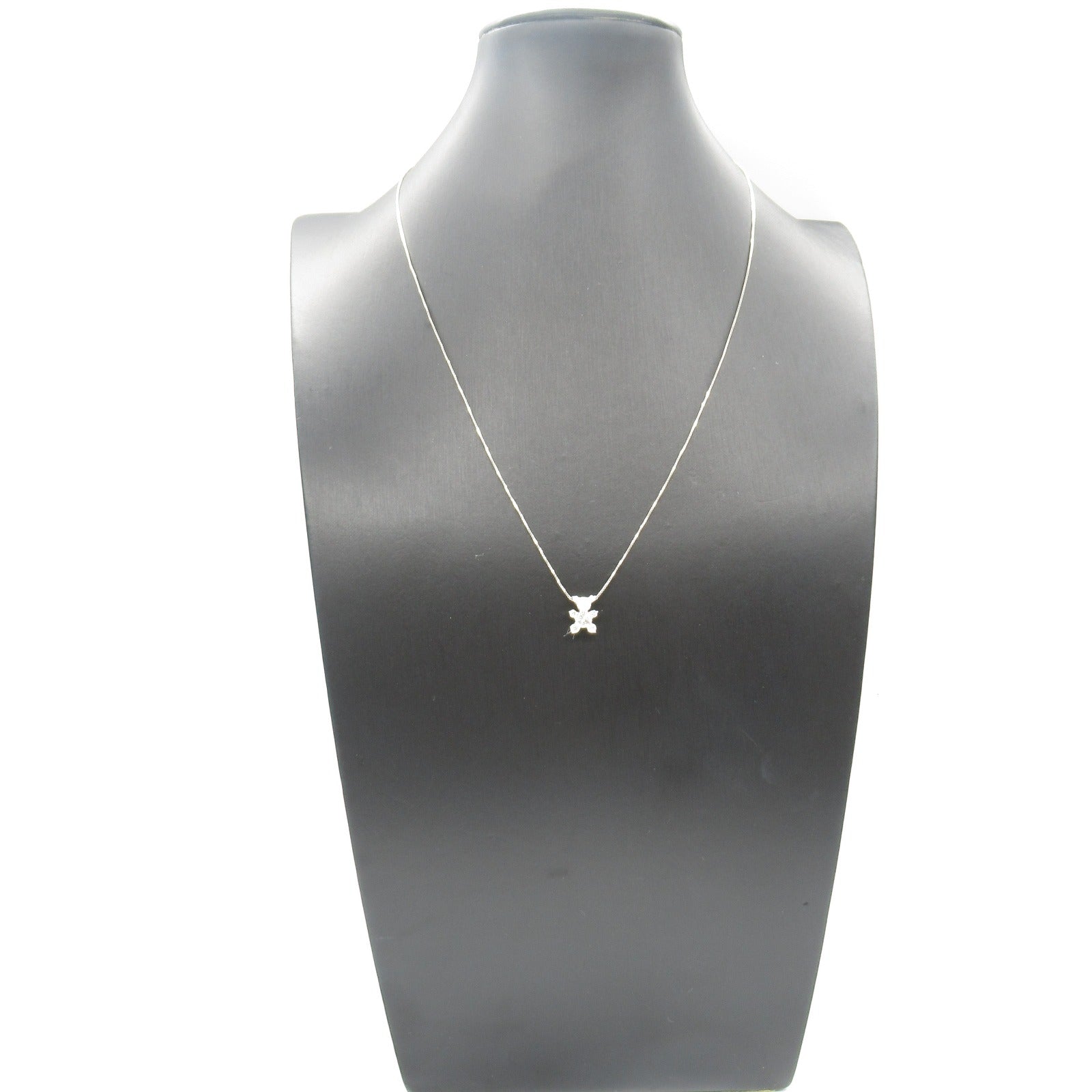 K18WG White Gold Diamond Necklace Jewelry