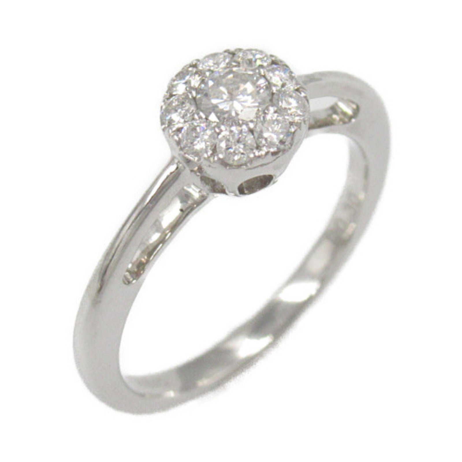 K18WG White Gold Diamond Ring Jewelry