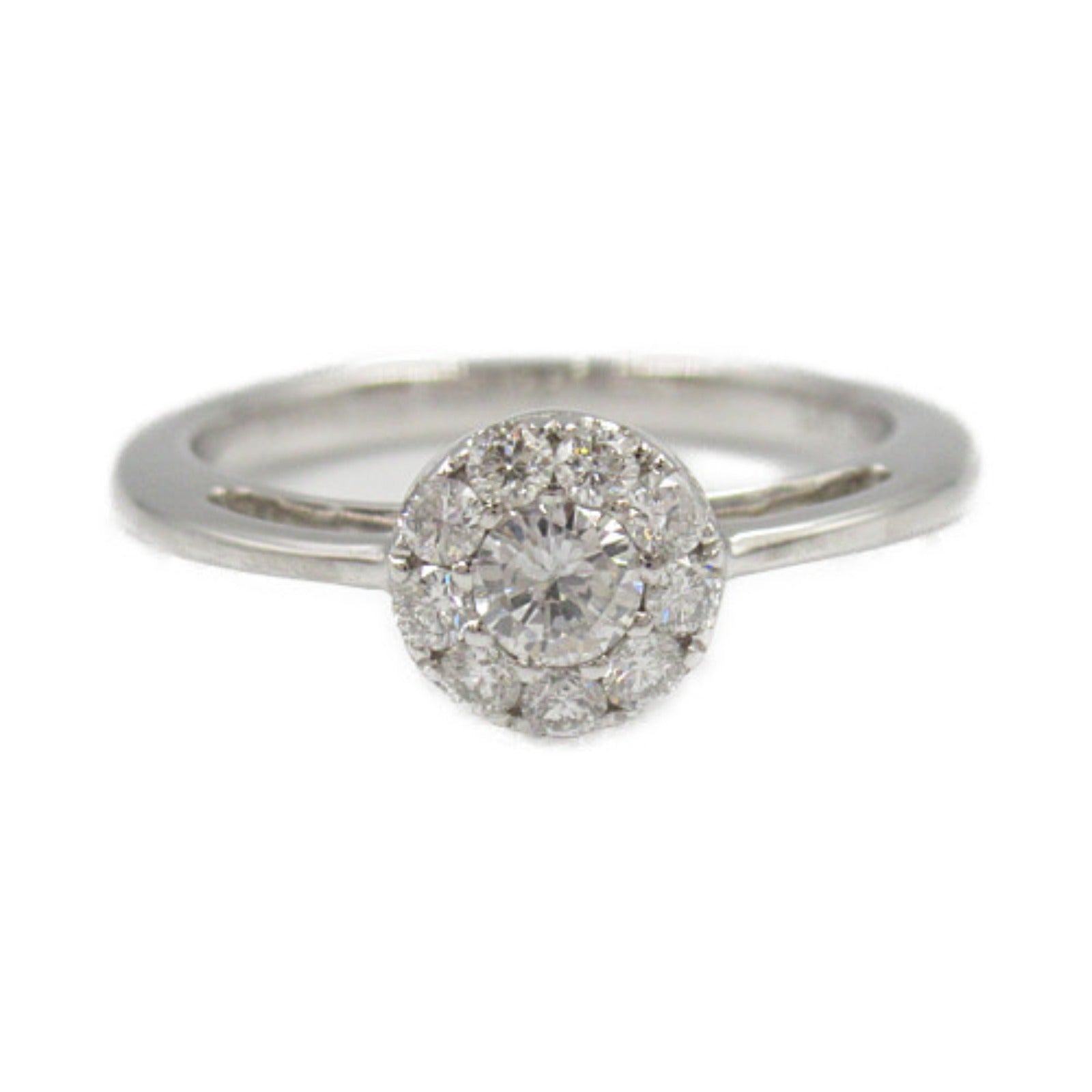 K18WG White Gold Diamond Ring Jewelry