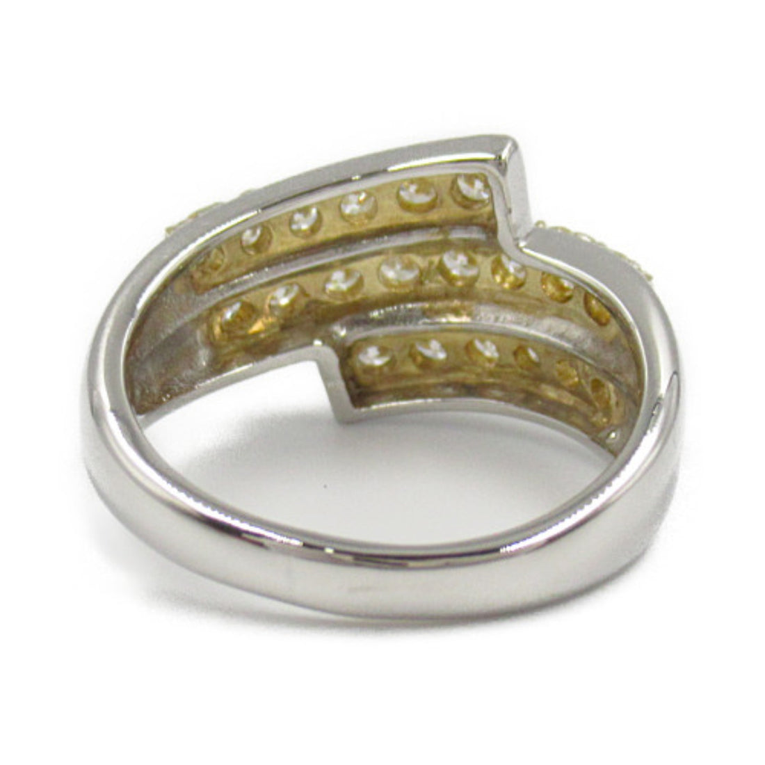 Platinum K18 Yellow Gold Diamond Ring