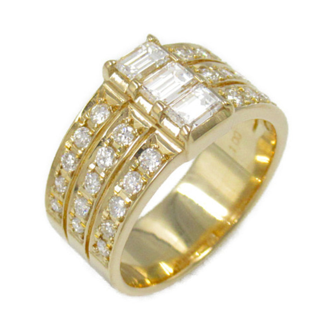 K18 Yellow Gold Diamond Ring Jewelry