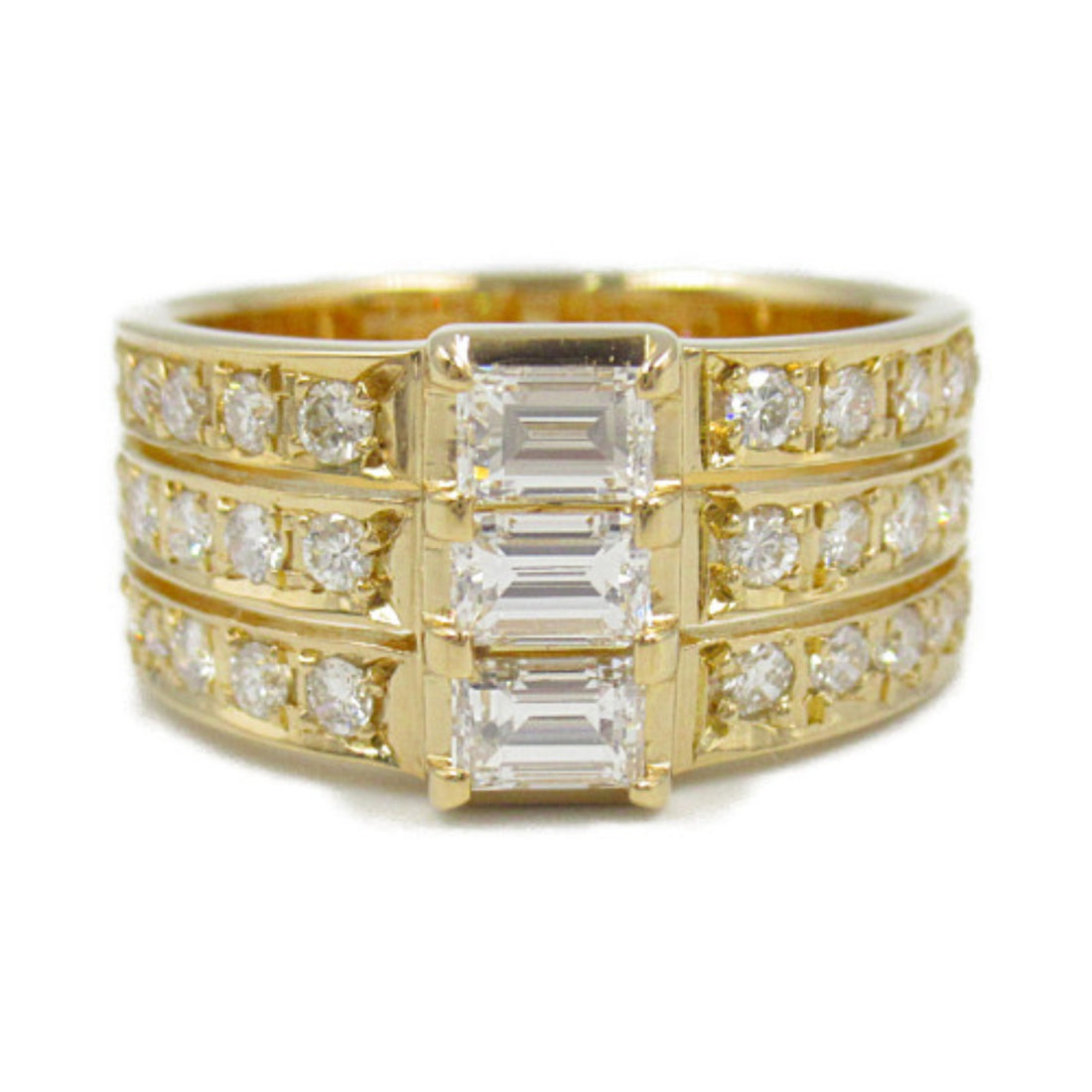 K18 Yellow Gold Diamond Ring Jewelry