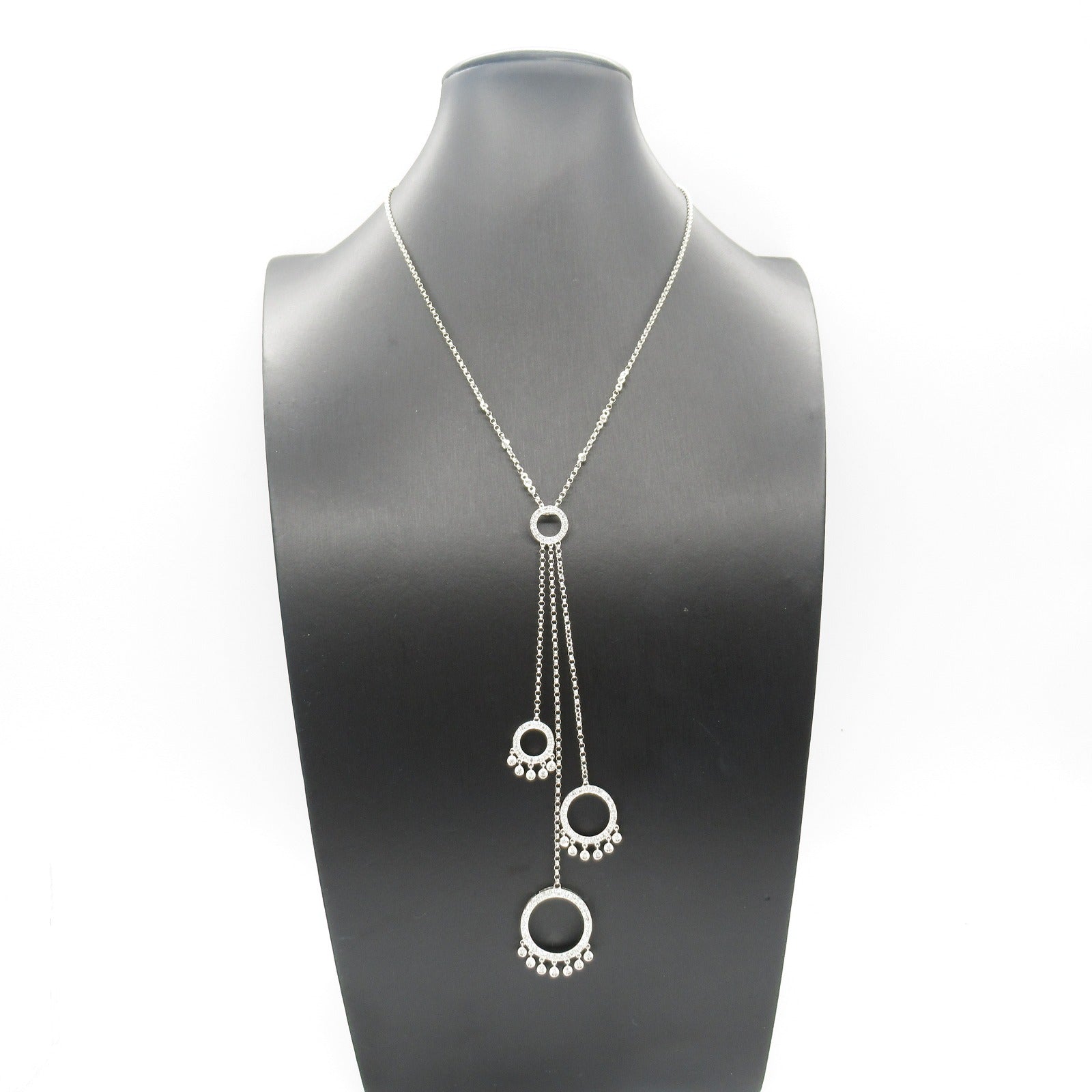 K18WG White Gold Diamond Necklace