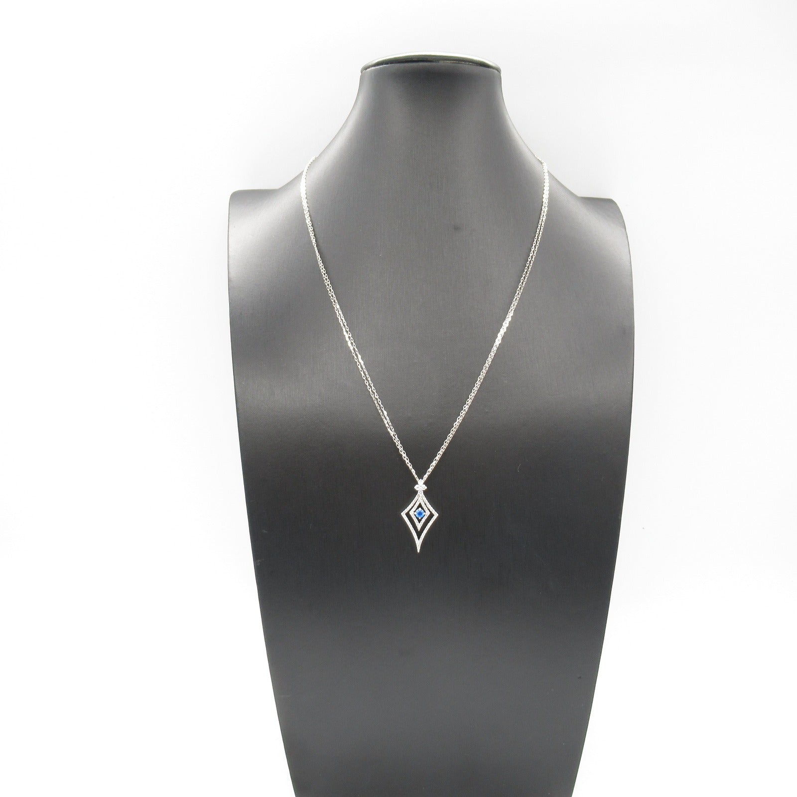 Awinite Diamond Necklace K18WG White Gold