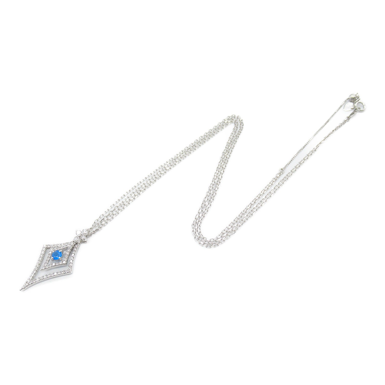 Awinite Diamond Necklace K18WG White Gold