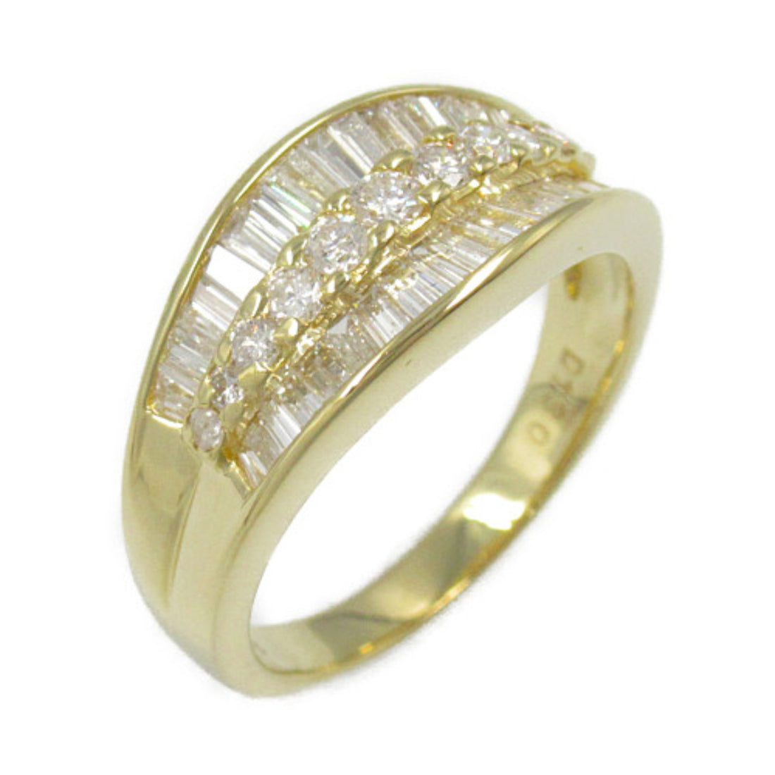 K18 Yellow Gold Diamond Ring Jewelry