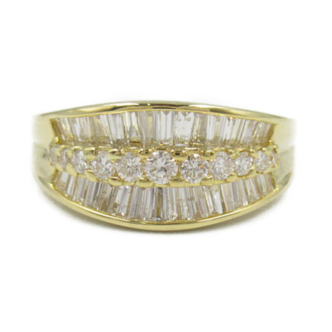 K18 Yellow Gold Diamond Ring Jewelry