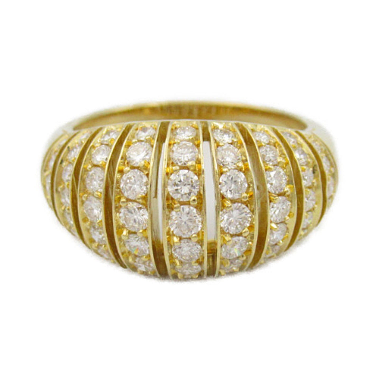 K18 Yellow Gold Diamond Ring Jewelry