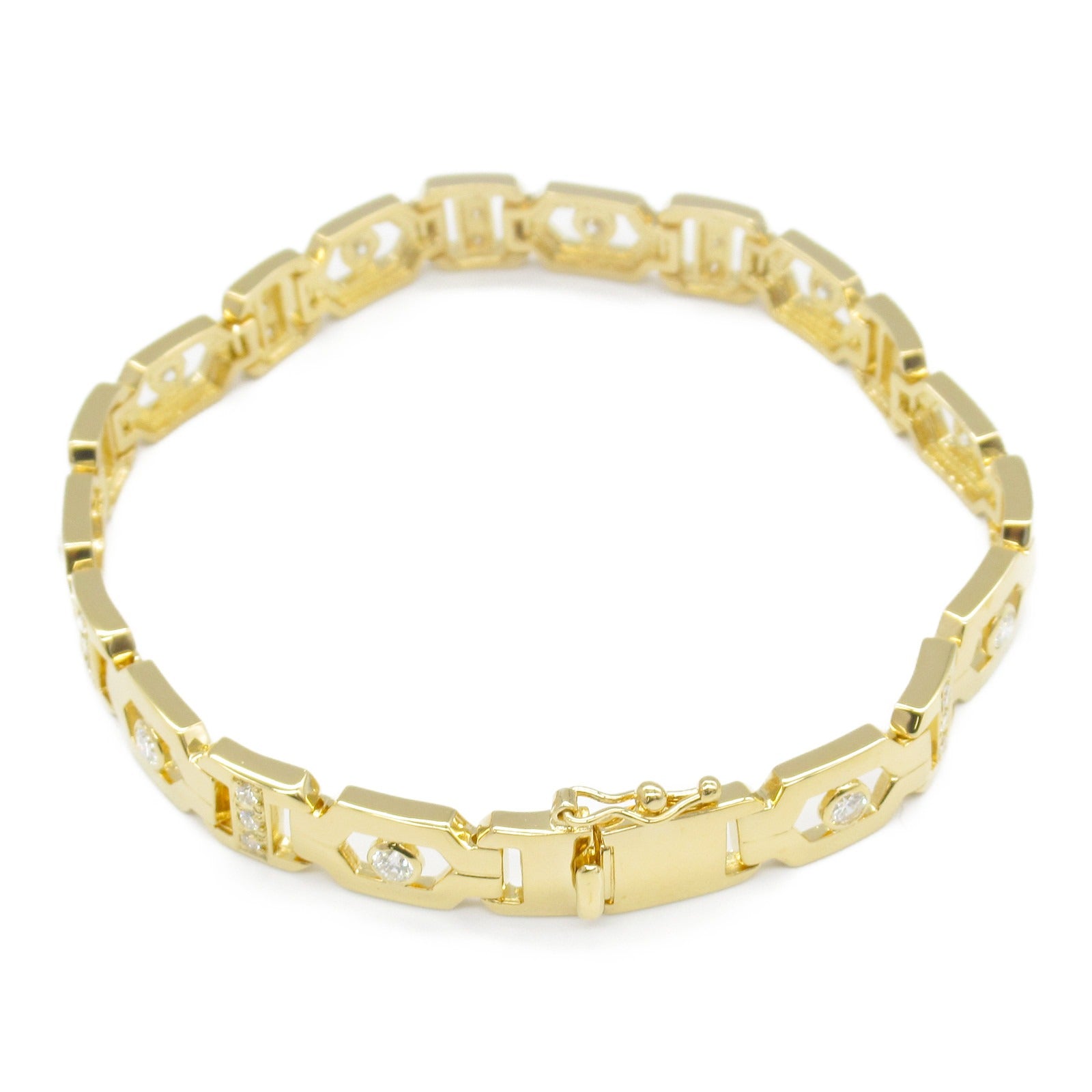 Diamond K18 Yellow Gold Bracelet