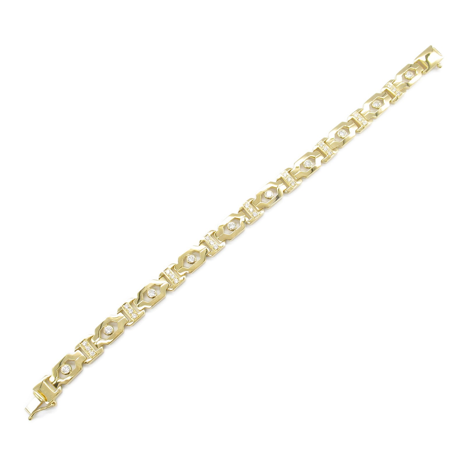 Diamond K18 Yellow Gold Bracelet