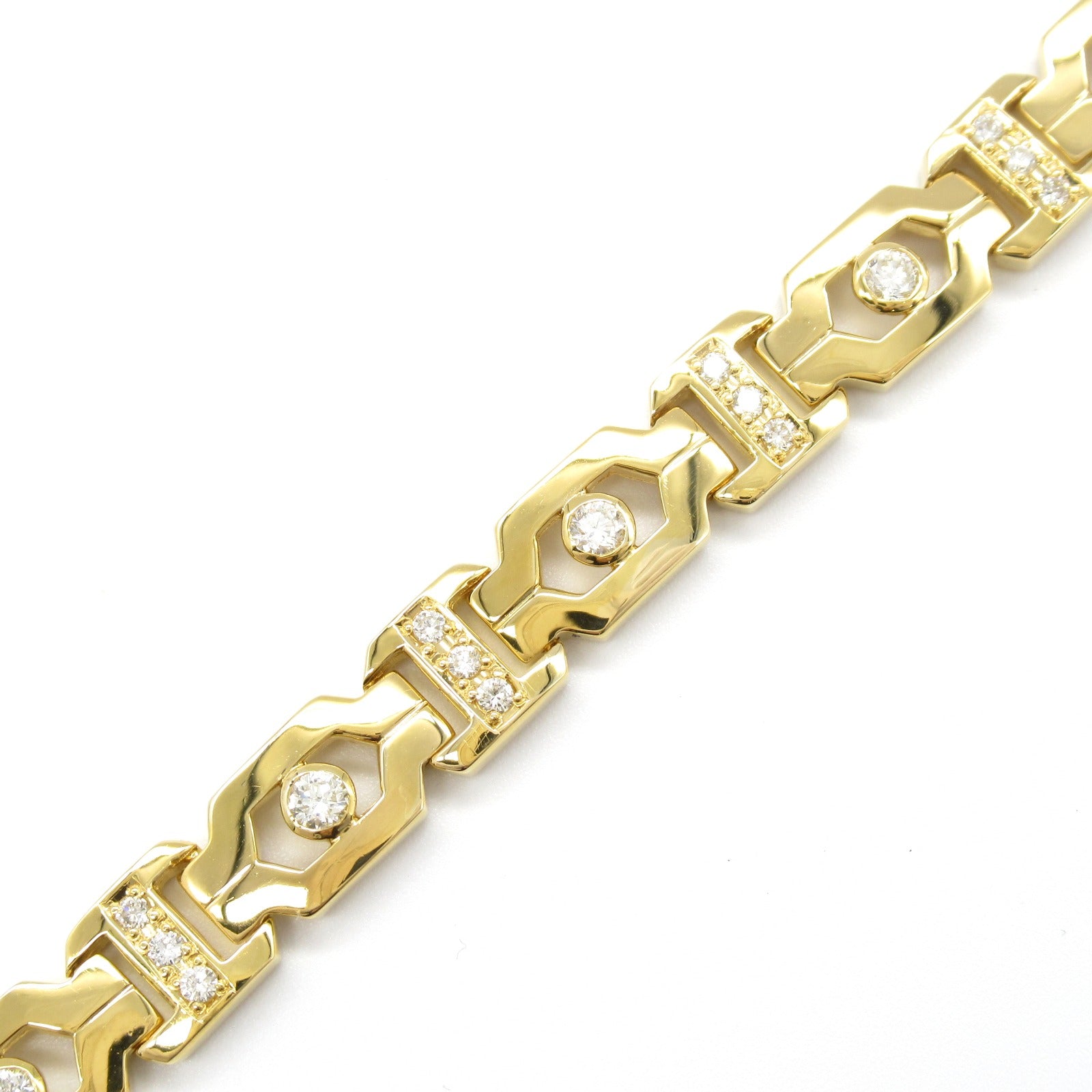 Diamond K18 Yellow Gold Bracelet