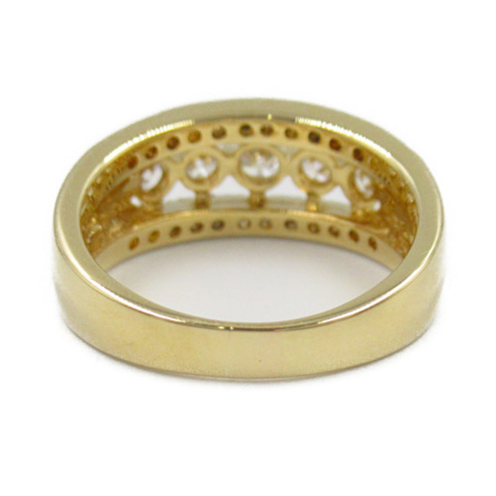 K18 Yellow Gold Diamond Ring Jewelry